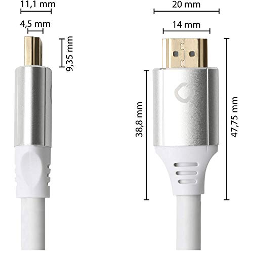 OEHLBACH Black Magic MKII, 8K Ultra High-Speed HDMI Cable, 8K FUHD 60Hz 4320p / 4K 120Hz 2160p, 48Gbit/s (21:9 Cinema, 3D - Image 4