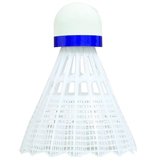 Schildkröt Talbot-Torro Badminton Volantes Tech 350, Lata 3 Piezas, Nylon, Blanco, Velocidad: Azul/Mediano, 479112