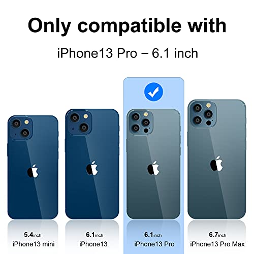 YIRSUR Cover per iPhone 13 Pro,con 2 pezzi in