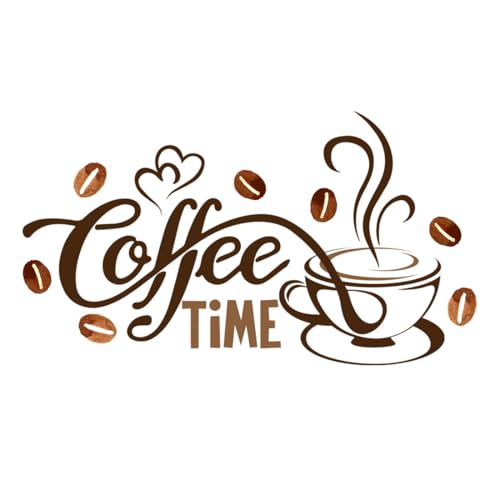 QEDBOJE Wandtattoo Küche Kaffee Deko selbstklebend Wandaufkleber für...