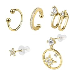 5 Pcs CZ-GD-hoops stud 2