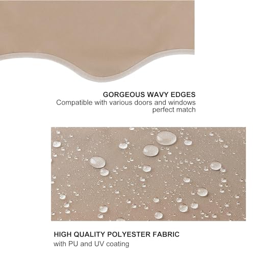 Toldo impermeable de exterior con tela de repuesto de 285 cm resistente a la lluvia 6