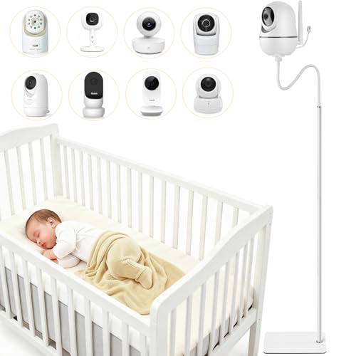 Image of iTODOS Baby Monitor Floor Stand Holder Mount Compatible with HelloBaby HB6550/6560,Infant Optics DXR-8 Pro,Nanit Pro & Flex Stand,VTech VM819/VM901,Momcozy,Owlet,eufy,Motorola