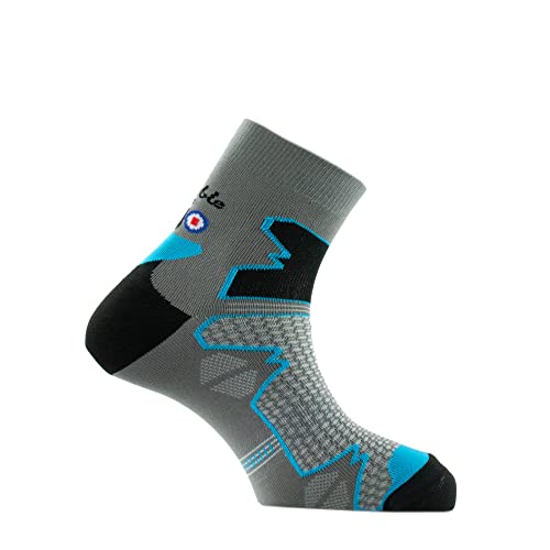 Thyo - Chaussettes courtes La Double® Trek en microfibre Dryarn - couleur - Gris turquoise - Pointure - 35-36
