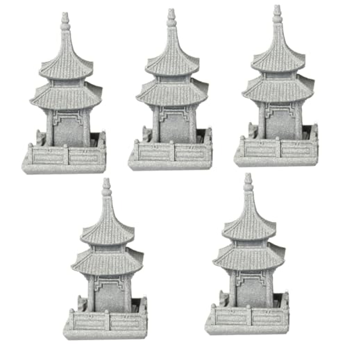 Statue de pagode miniature Feng Shui en grès pour décoration de jardin durable
