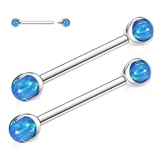 Styele1:Blue Opal,1 Pair,Silver