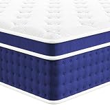 Queen Mattress, 14 Inch Queen Size Hybrid Mattress in a Box, Gel Memory Foam and Pocket Coils Innerpring Mattresses with Ergonomic Design, Cooler Sleep with Pressure Relief and Support, 60'*80'*14'