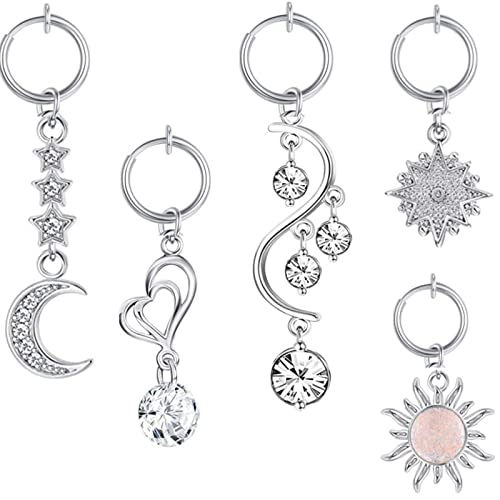 [ECVGHD] No Perforation Zircon Star Moon Series Set Fake Belly Button for Women Girls