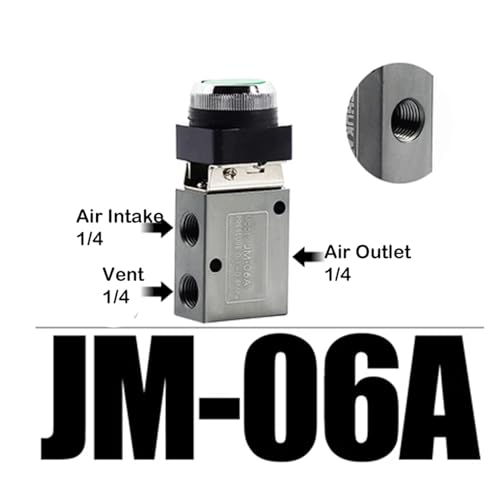 Válvula de control manual de aire JM-06A de dos posiciones para sistemas mecánicos 3