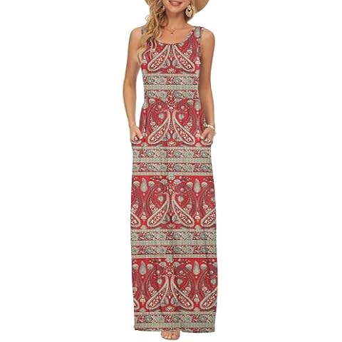 AUSELILY Casual Maxi Dress with Pockets Cover