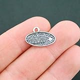 4 Hawaii Charms Antique Silver Tone Hawaii State 2 Sided - Charms Pendants DIY for Necklace Bracelet Jewelry Making Scrapbooking and Crafting