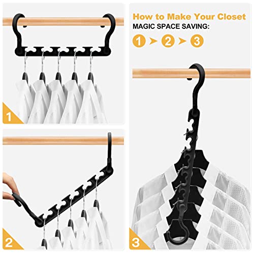 24-Pack-Closet-Organizers-and-Storage,Closet-Organizer-Hangers 5 Holes Hangers-Space-Saving for Heavy Clothes Wardrobe Closets,Dorm-Room-Essentials