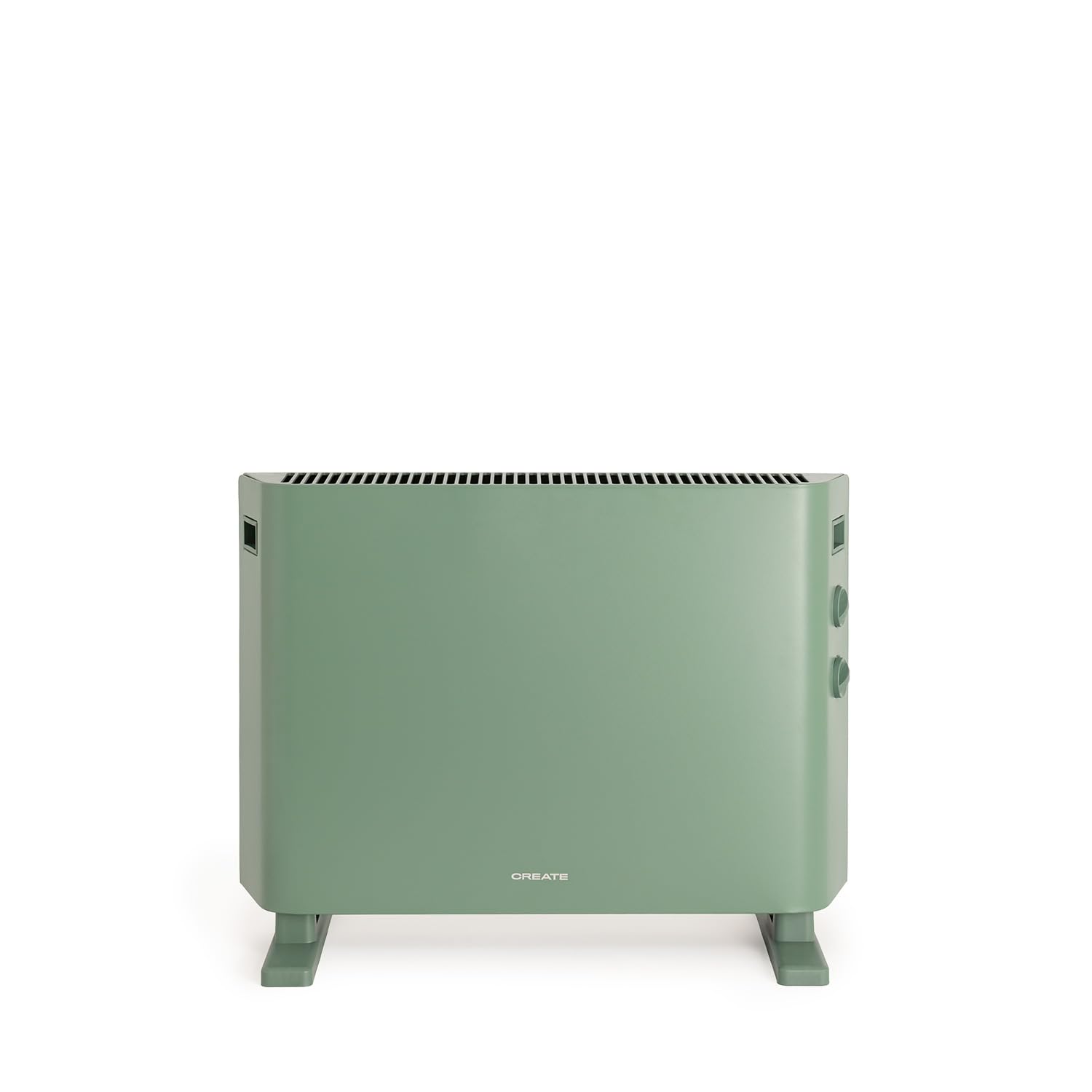CREATE/WARM HANDY COLOURS/Convettore riscaldante ad aria Verde Sage/Funzione ventilatore e aria calda, ambienti fino a 20m², 4 modalità, leggero, basso consumo, 57x23x43 cm, 2000W
