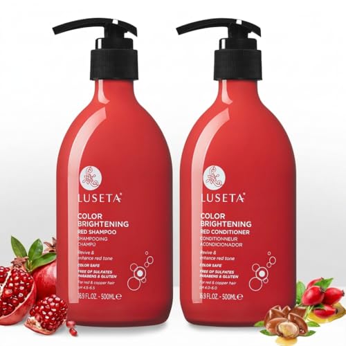 Luseta Color Enhancing Shampoo and Conditioner Set for Red & Copper Hair. Revives & Intensifies...