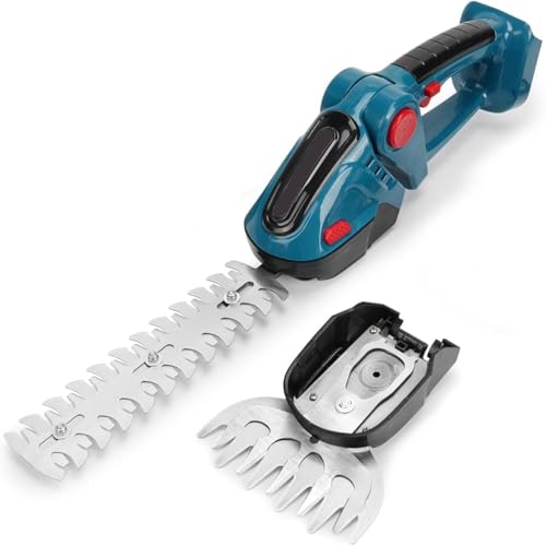 21 V 2 en 1 batería para césped y arbustos con batería de 15000 mAh y cargador, cortador de bordes de césped, batería ultraligera de 1,4 kg, batería de 12 cm, tijeras para arbustos batería de 20 cm