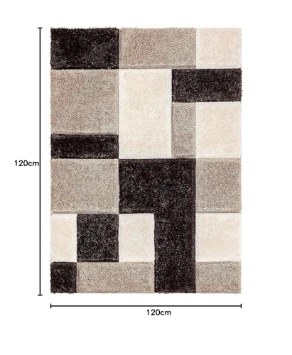 Image of Soft Modern Shag Area Rugs Fluffy Living Room Carpet Comfy Bedroom Home Decorate Floor Kids Playing Mat Size 4x4 Feet Square Color Multi A