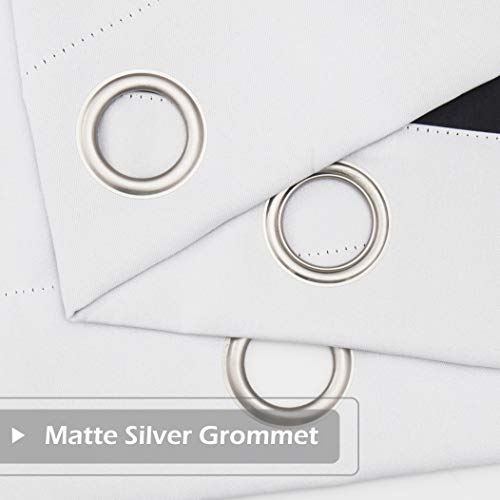 Beauoop Extra-Wide Full Blackout Curtains Solid White Curtain Panels For Sliding Door Patio Door Room Divider Large Thermal Insulated Window Drapes Grommet Window Treatment, 1 Panel, 100 W X 84 L Inch #TOP6