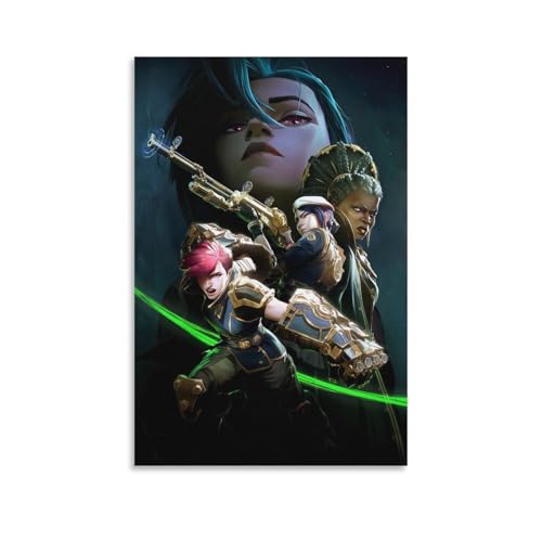 EsEntL 2024 Arcane Season 2 Jinx Anime Movie Canvas Art Poster And Wall Art Picture Print Modern Family Bedroom Decor Posters 16x24inch(40x60cm) -  d888q41s0mem