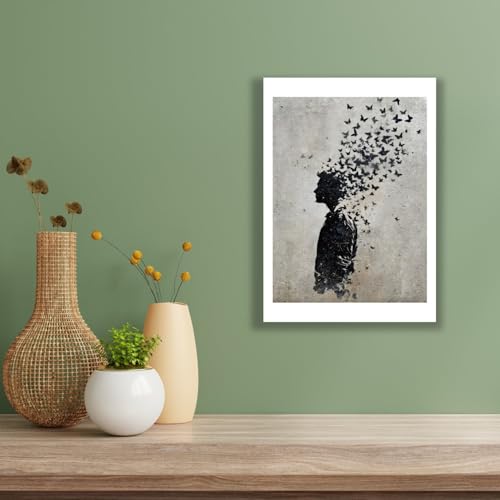 Affiche Papillons Transformation Spiffing Prints : impression d'art mate medium - 3