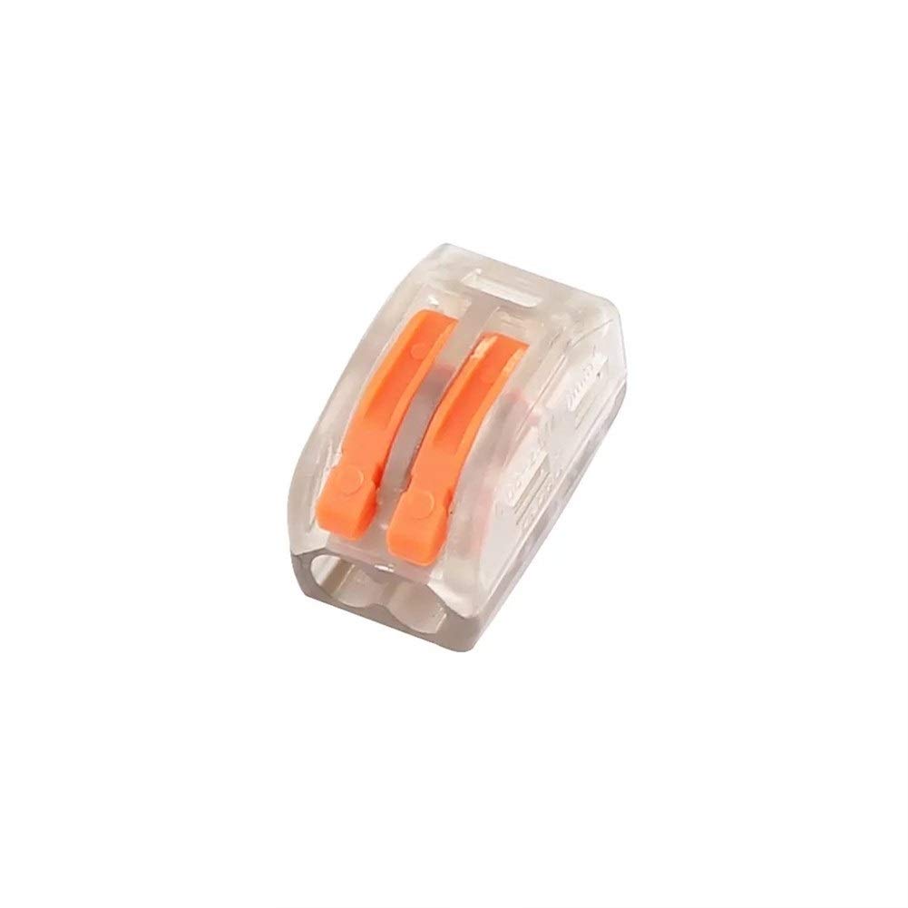 Ri Sheng Jian Zhu 2/3/4/5 Pins 5Pc Transparent Spring Terminal Block Electric Cable Wire Connector Circular Connector (Color : 2PIN)