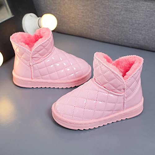 Girl's Snow Boots Kids Warm Winter Boots Fur Lined Waterproof Boots2