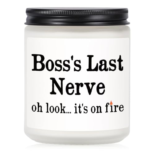 Petalsun Funny Boss Gifts for Women Men- Handmade Lavender Soy Wax Candle- Best Boss Lady Gifts for...