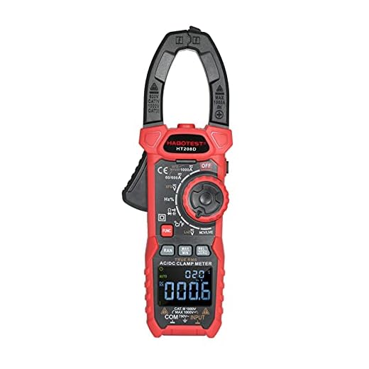 Digital Clamp Meter,KKnoon AC/DC Digital Clamp Meter True-RMS Multimeter Anto-Ranging Multi Tester Current Clamp with Amp Volt Ohm Diode Capacitance Resistance Continuity NCV Temperature Duty