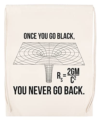 Enigmae One You Go Black You Never Go Back Formula Bolsa de Algodón Deportiva con Ccordón Para Gimnasio Sport Cotton Beige Bag