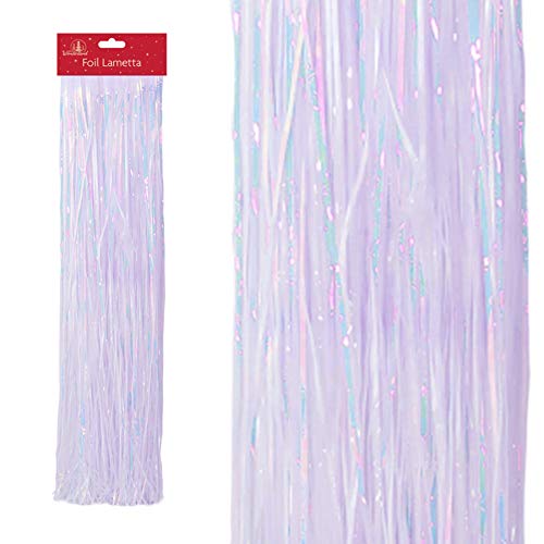Widdle Wonderland Decorazione natalizia in lametta iridescente trasparente, 500 fili