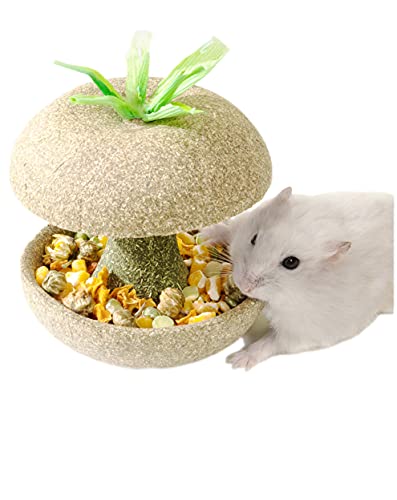Hamster Chews Edible Food Bowl - for Syrian Dwarf Hamsters Gerbils Mice Lemming Degu or Other Small-Sized Pet