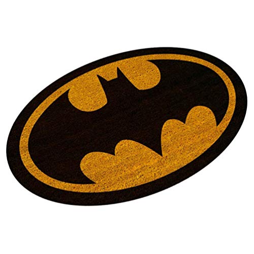 DC Comics Batman Paillasson imprimé en Fibre de Coco Noir/Jaune 72