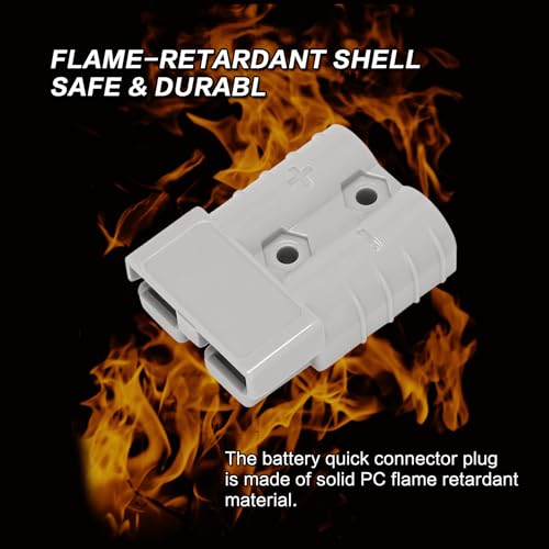 image for AMOMD 50 A 600 V Battery Quick Connector with Dual Anderson Connector 