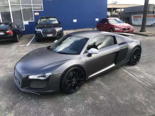 BkWrapping Pellicola Adesiva per Auto Grigio Canna di fucile Cromato opaco, Pellicola Rivestimento Protezione Adesiva, Car Sticker Wrapping (300cm x 150cm)
