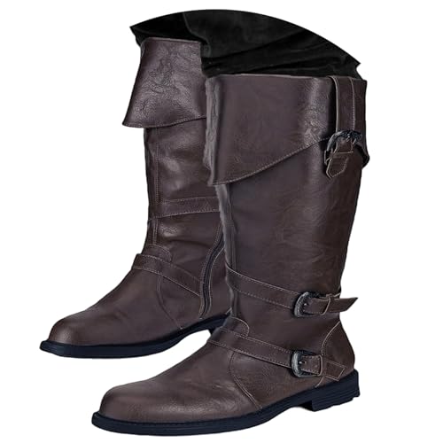 Botas Hombre Clasico Zapatos Barefoot medievales de tacón bajo con Forradas Caliente Resistencia al Agua Caja Ancha Trekking Senderismo Botines cómodas zapatillas trabajo