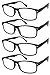 TBOC Lunettes de Vue Lecture Presbyte - (Pack 4 Unités) Dioptrie +2.00 Monture Noir Mat pour Femme Homme Unisexe Loupes de Vue de Repos Anti Fatigue de Près pour Ordinateur et Travail