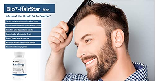 Trexgenics® BIO7-HAIRSTAR MEN Advanced Hair Support Tricho Complex ONE-A-DAY Formula (60 Veg. Capsules) (Pack of 1)