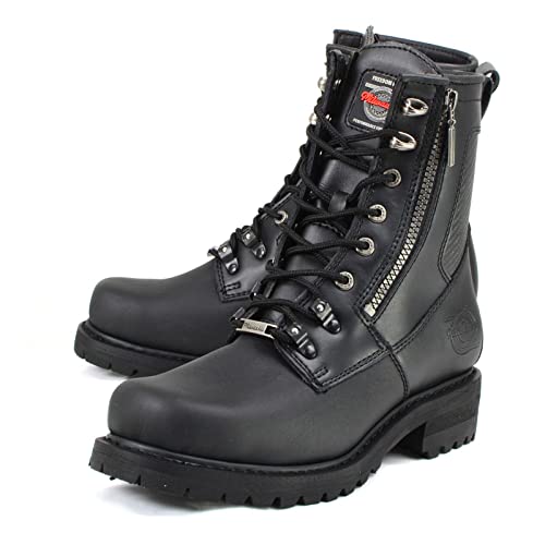 Milwaukee Motorcycle Clothing Company MB416 Men's Black Trooper Motorcycle Leather Boots4