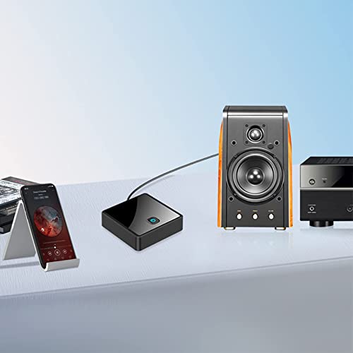 LVIFLOAE Bluetooth 5.0 Transmisor receptor inalámbrico adaptador de audio con 3,5 mm Aux para PC TV – Altavoz de coche Bluetooth -Sender Wireless Audio Adapter - imagen 8