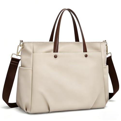 Image of Laptop Shoulder Bag 16.5 inches, Laptop Shoulder Bag Large Work Tote Bag Women's Laptop Portable Bag Fashion Handbag, Suitable for Business Travel