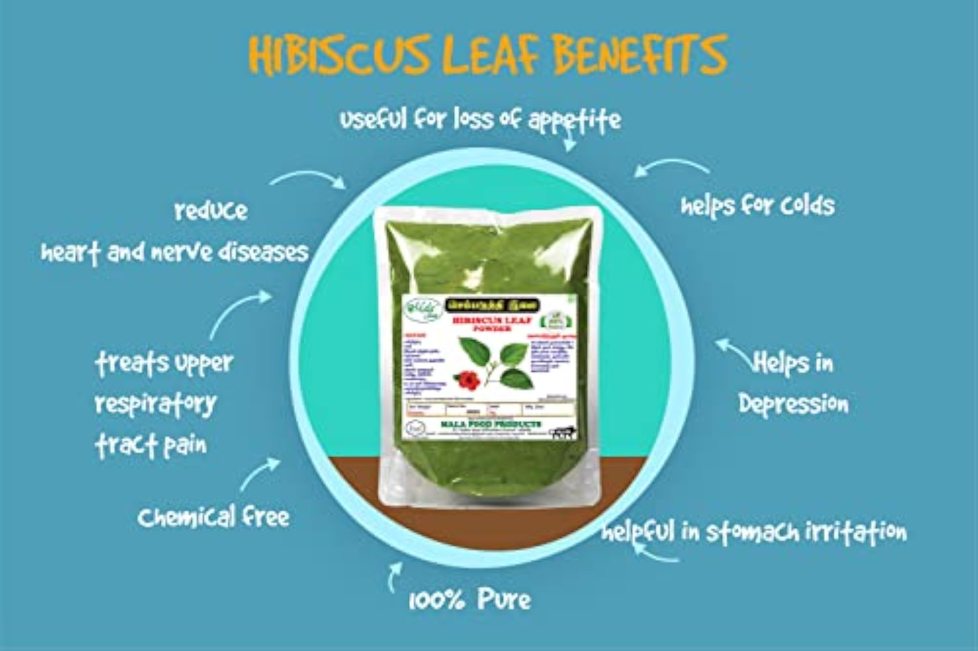 MALA Hibiscus Leaf Powder 250g, Natural Hair Care
