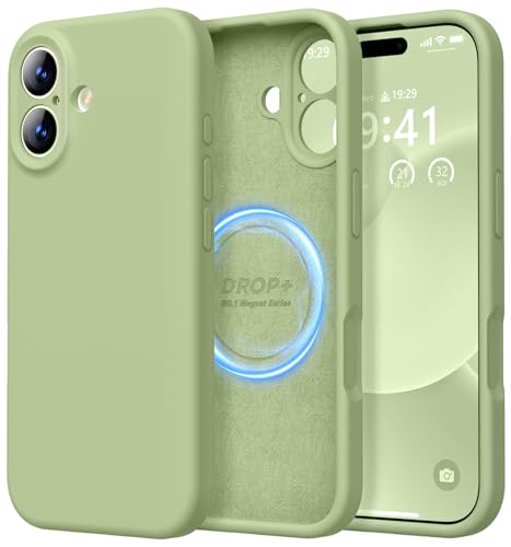 Image of LOVE 3000 Designed for iPhone 17 Case, Premium Silicone [Compatible with Magsafe][Soft Anti-Scratch Microfiber Lining] Shockproof Protective Phone Case for Men Women 6.3 inch, Matcha