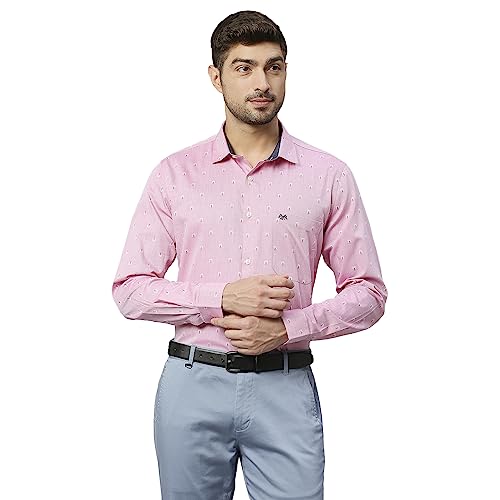 Image of Thomas Scott Men's Cotton Slim Fit 100% Formal Shirt with Spread Collar and Full Sleeves