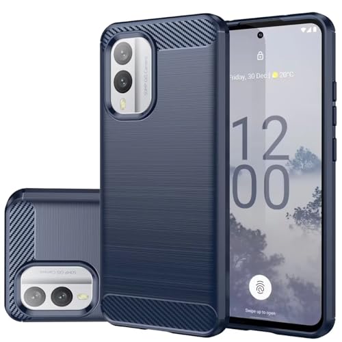 Gufuwo Coque pour Nokia X30 Case, X 30 5G TA-1450 Fibre de Carbone Ultra-Fine avec Dos TPU Souple,...
