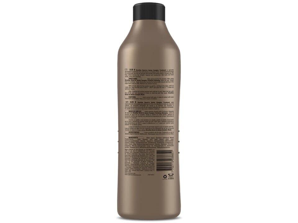 Miniatura 2 de Braziliss - Plancha permanente para el cabello, proceso natural, sin formol, sin encrespamiento, queratina Alisadora, 33.3 onzas (33.8 fl oz)