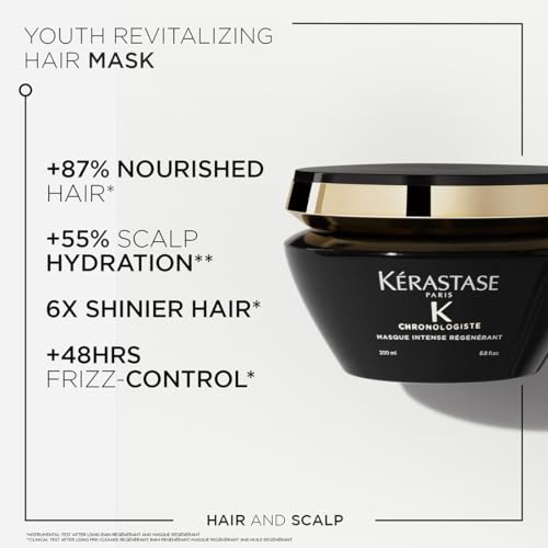 Image of Kerastase Chronologiste Hair Mask for Aging Hair 200ml | Revitalizing & Hydrating Hair Mask for Aging Hair | Infused with Hyaluronic Acid, Abyssine & Vitamin E