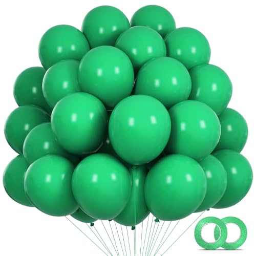 Image of Green Balloons 110Pcs, 5 Inch Small Green Latex Party Balloons, Mini Thick Green Balloons for Birthday Wedding Baby Shower Decorations.
