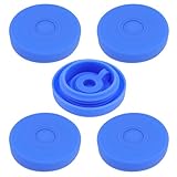 Tsnamay 5Pcs Blue Silicone Water Bottle Caps, Replacement Stoppers for Dispensers Jugs Coolers Storing Drinking Water Offices and Homes