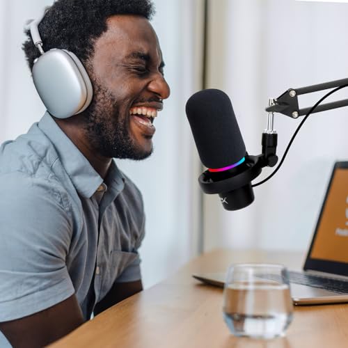 YOUSHARES Foam Windscreen Compatible with HyperX Duo Cast Microphone - Pop Filter Foam Cover for HyperX DuoCast Condenser Gaming Microphone to Blocks Out Plosives