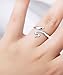 TomSunlight 925 Sterling Silver Adjustable Finger Opening Ruby Eye Snake Ring