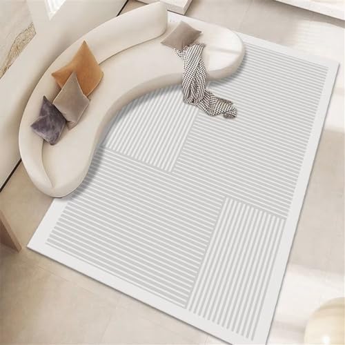 Tapis bureau sol doux et isolant, moquette de salon rectangulaire à rayures